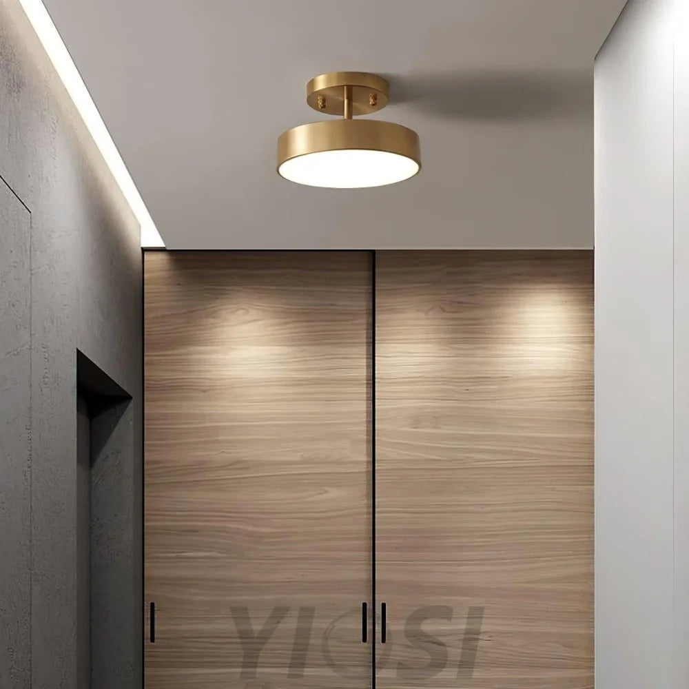 Hero Rotating Ceiling Llight - Brass, Semi Flush Mounts-1-Yiosilamp