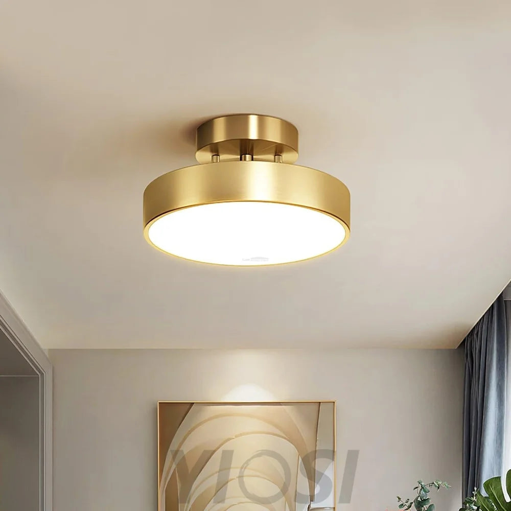 Hero Rotating Ceiling Llight - Brass, Semi Flush Mounts-1-Yiosilamp