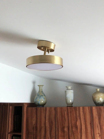 Hero Rotating Ceiling Llight - Brass, Semi Flush Mounts-1-Yiosilamp