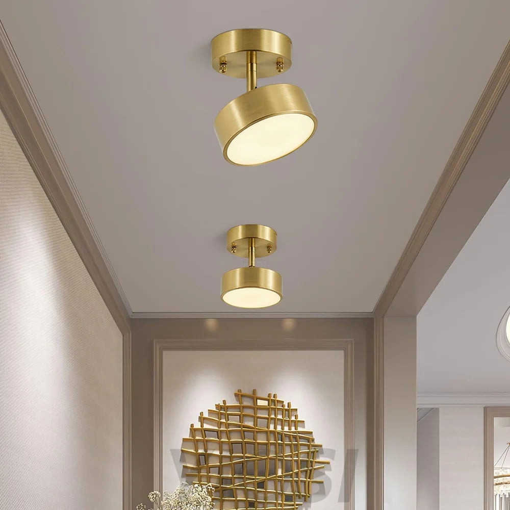 Hero Rotating Ceiling Llight - Brass, Semi Flush Mounts-1-Yiosilamp