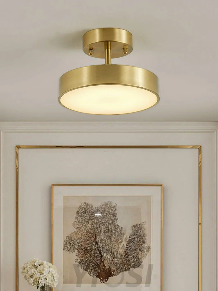 Hero Rotating Ceiling Llight - Brass, Semi Flush Mounts-1-Yiosilamp