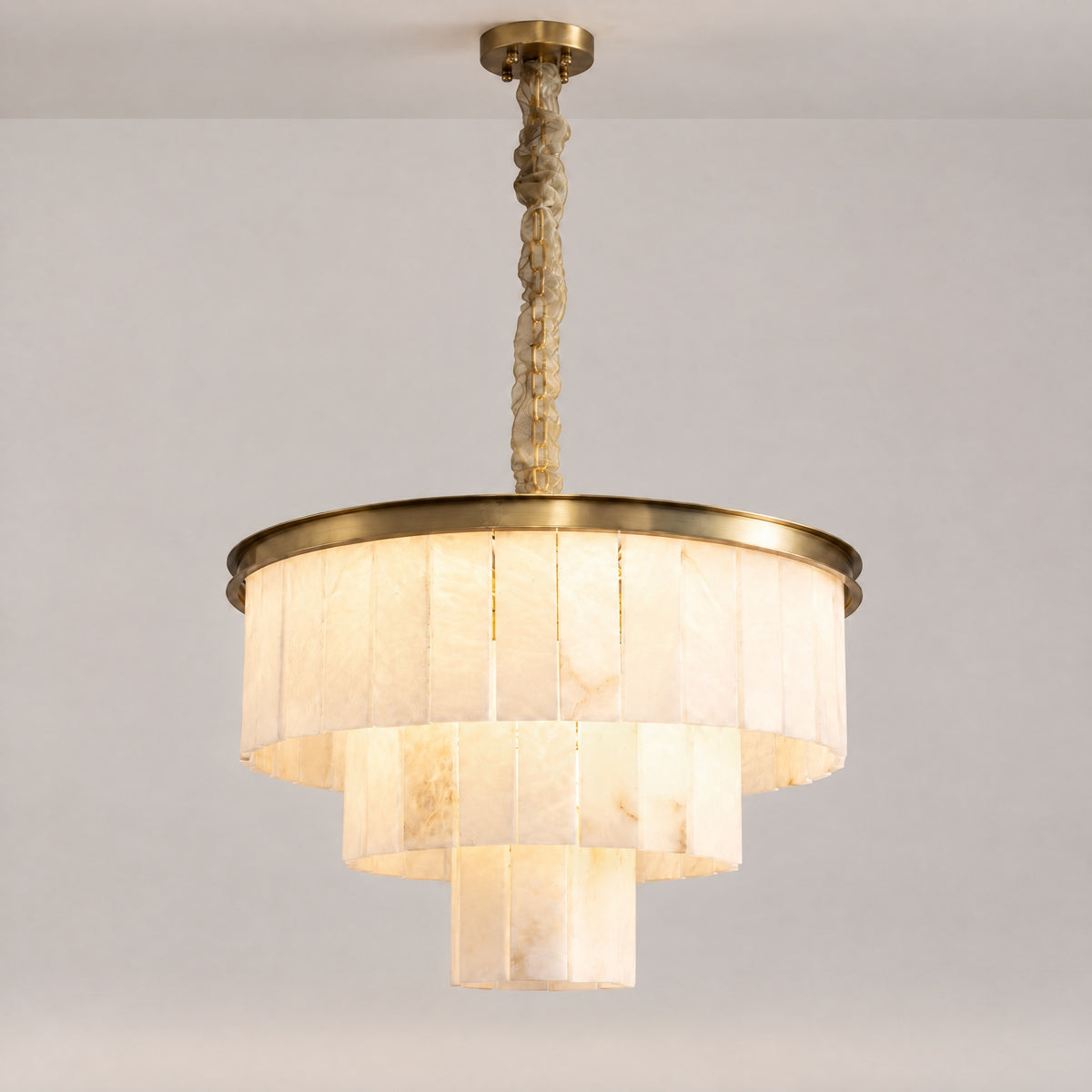 Hollis Modern Alabaster Dining Room Light