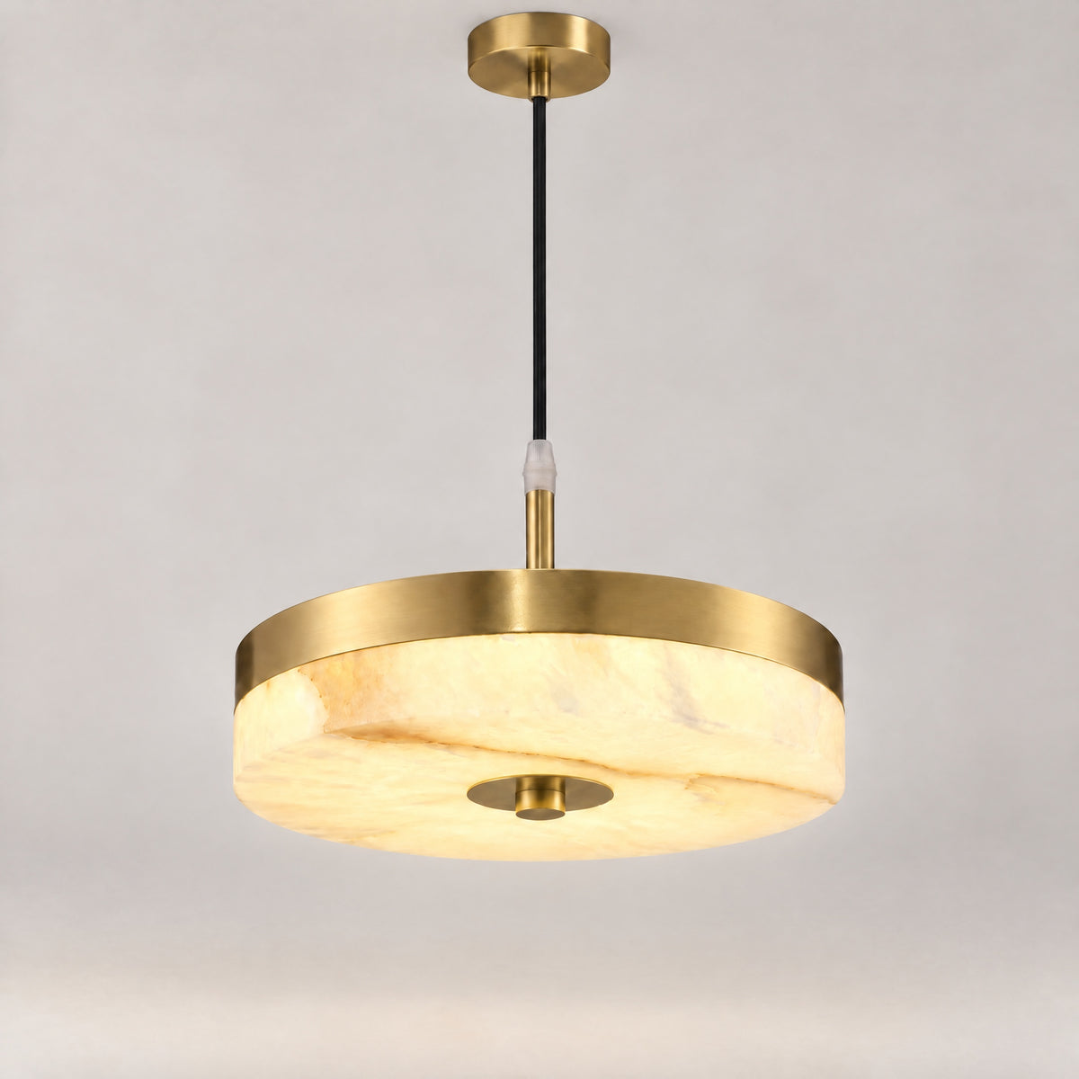 Hollis Modern Alabaster Island Hanging Lights