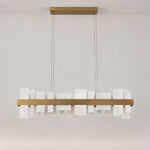 Hollis Modern Alabaster Linear Pendant Light – lights off