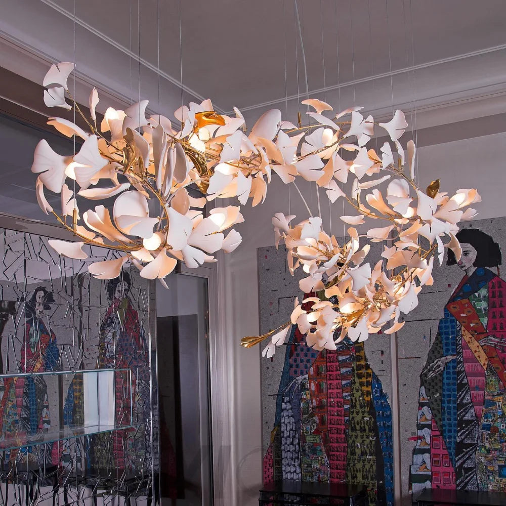 Hot Sale Gingko Linear Chandelier Branch