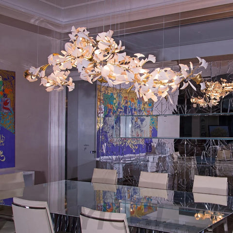 Hot Sale Gingko Linear Chandelier Branch