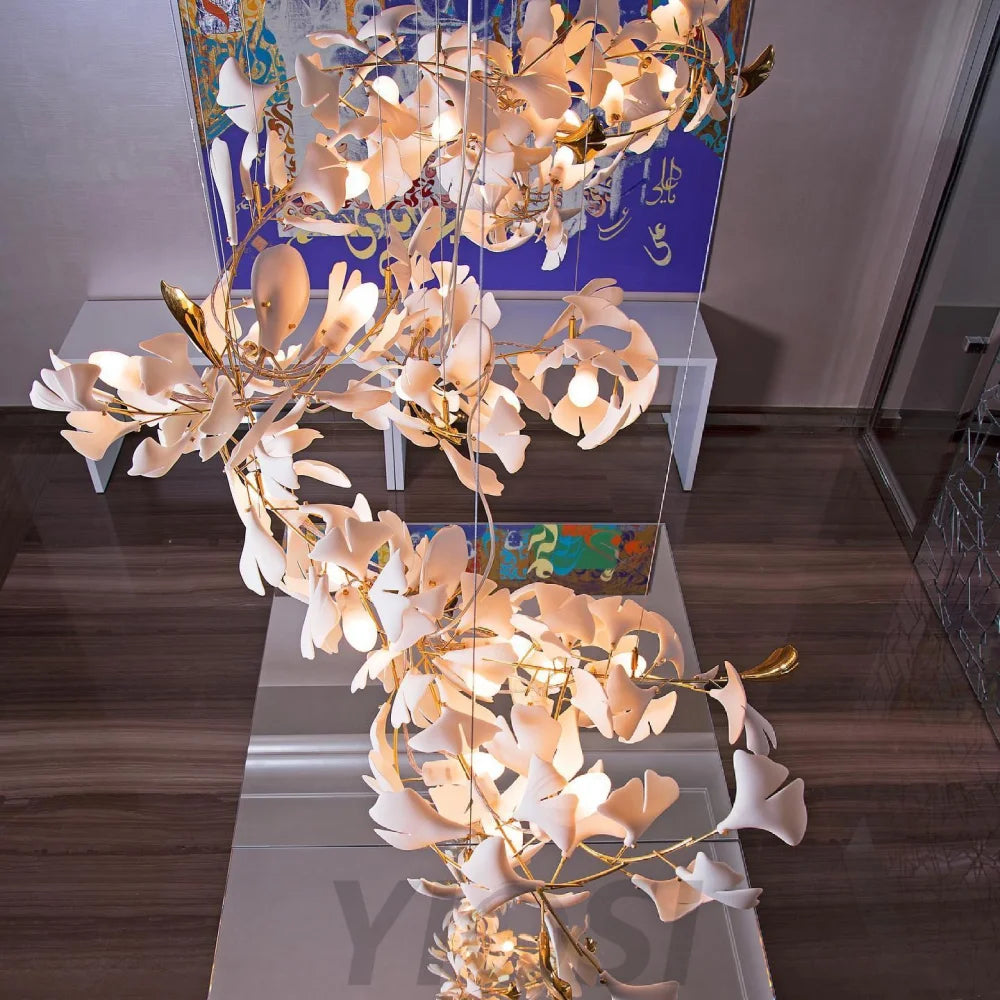 Hot Sale Gingko Linear Chandelier Branch