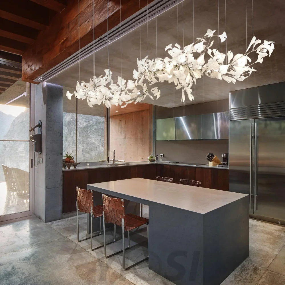 Hot Sale Gingko Linear Chandelier Branch