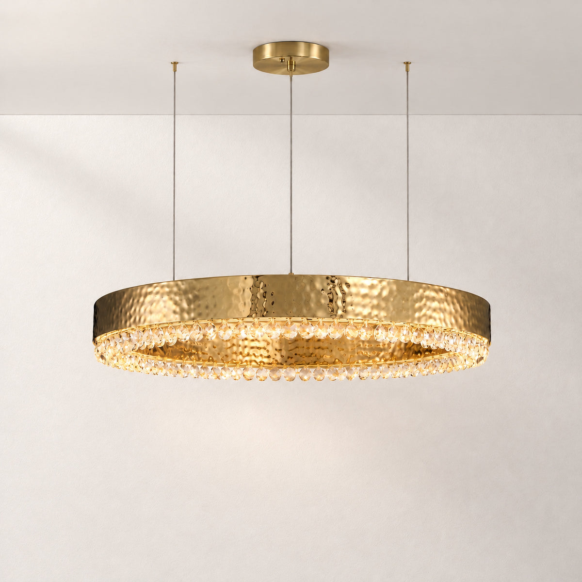 Hudson Crystal Modern Pendant Light – lights on