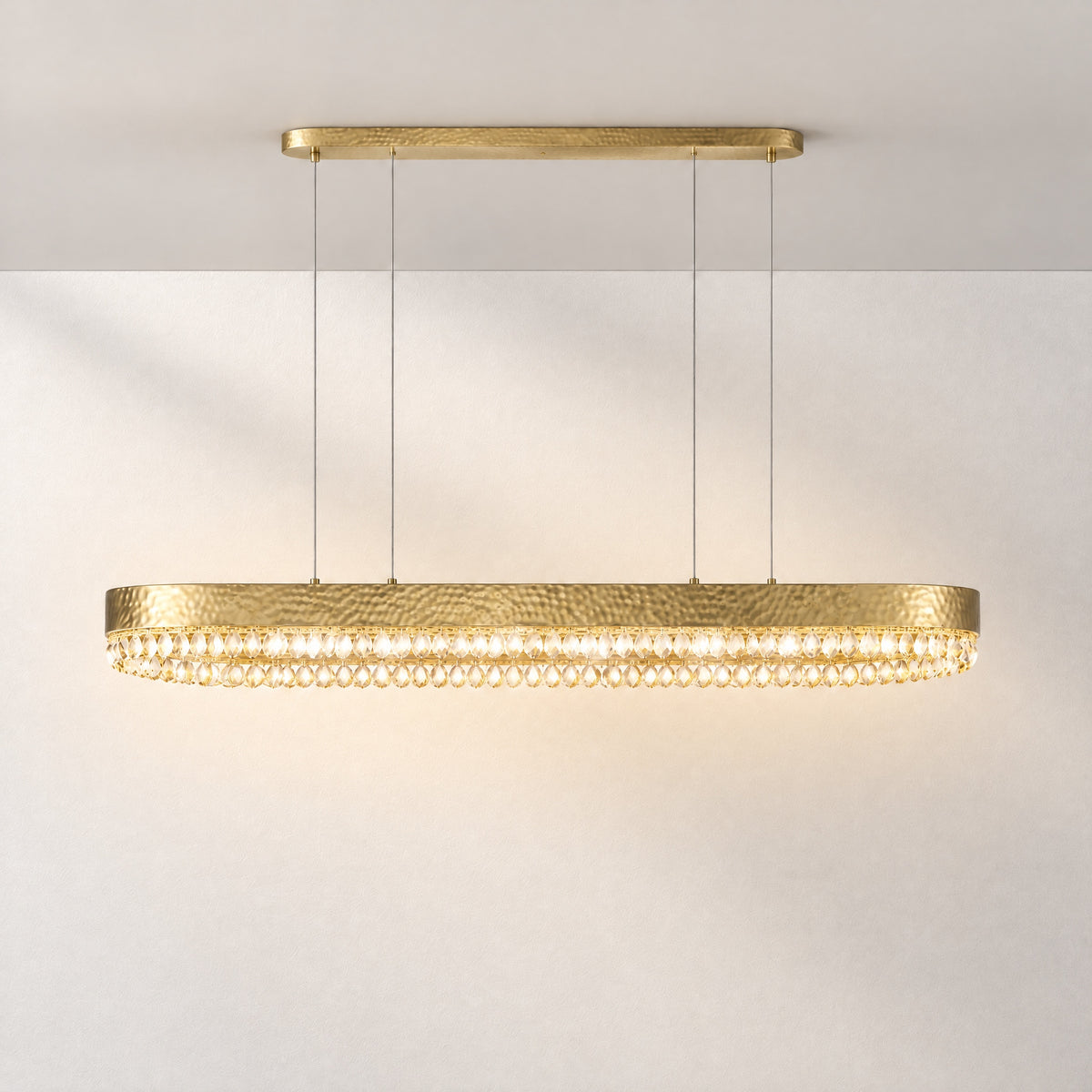 Hudson Crystal Oval Chandelier 47.2"