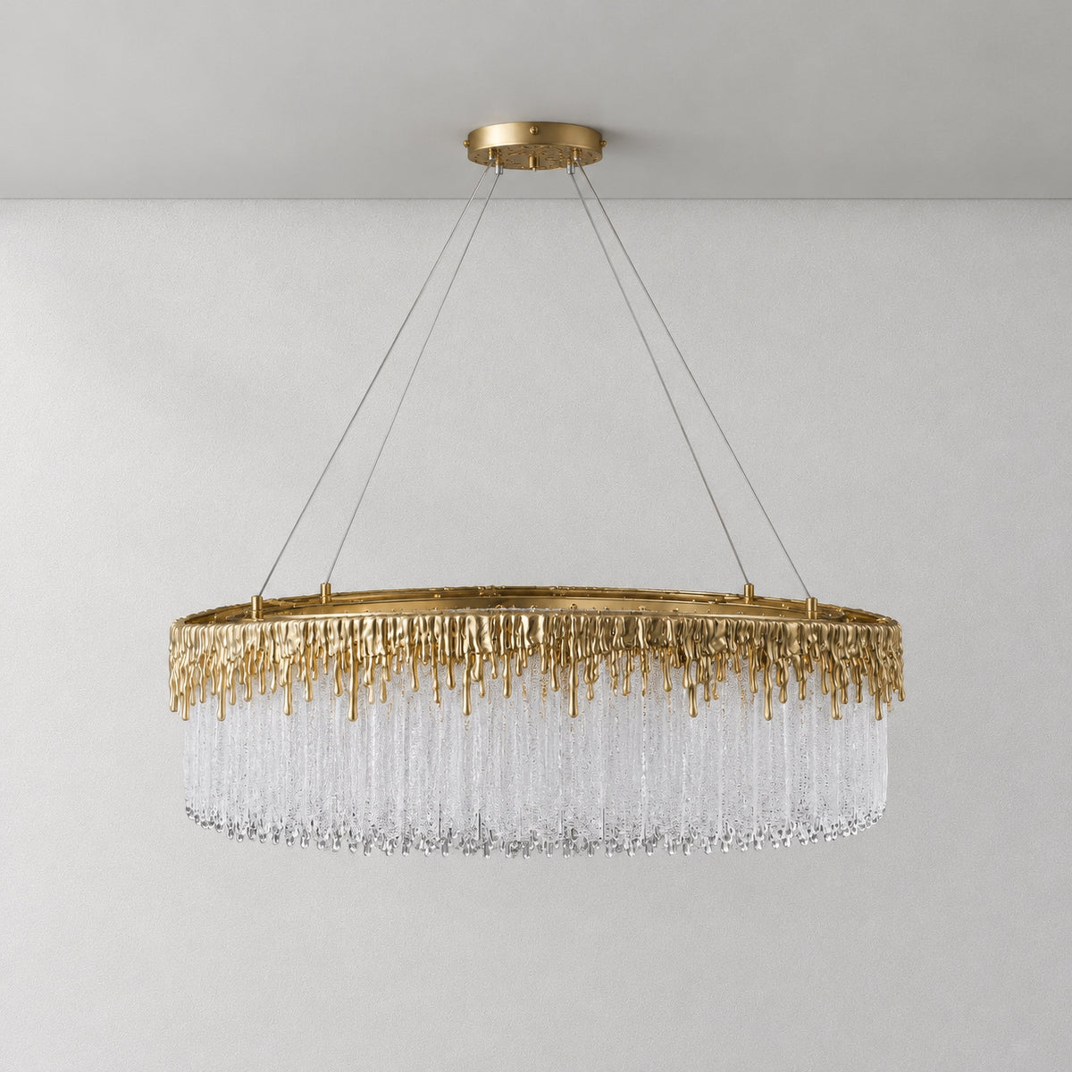 Ice Bloom Glass Chandelier D800 - Copper – lights off