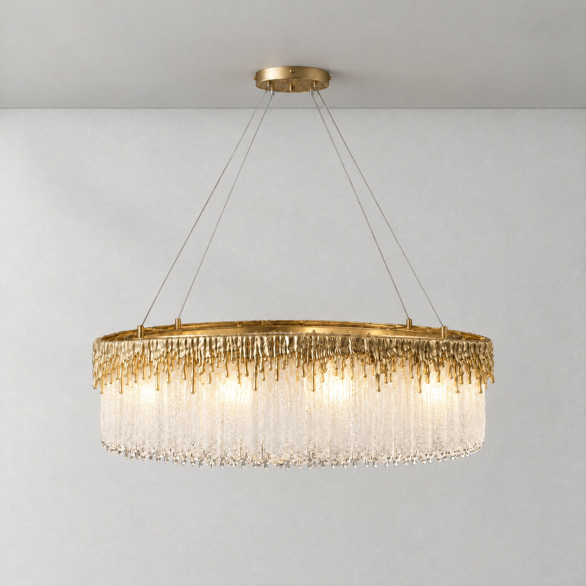 Ice Bloom Glass Chandelier D800 - Copper – lights on