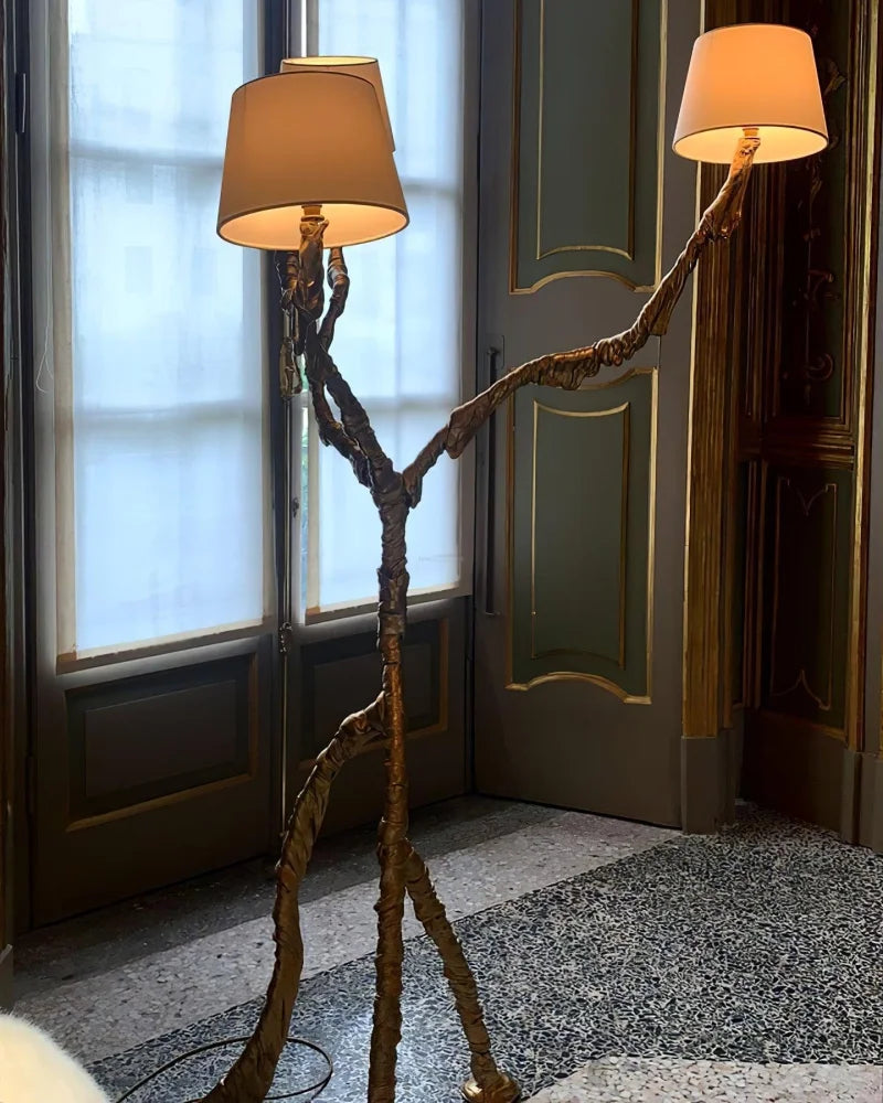 Ines Floor Lamp ∅ 31.5″ - Drapery-1-Yiosilamp