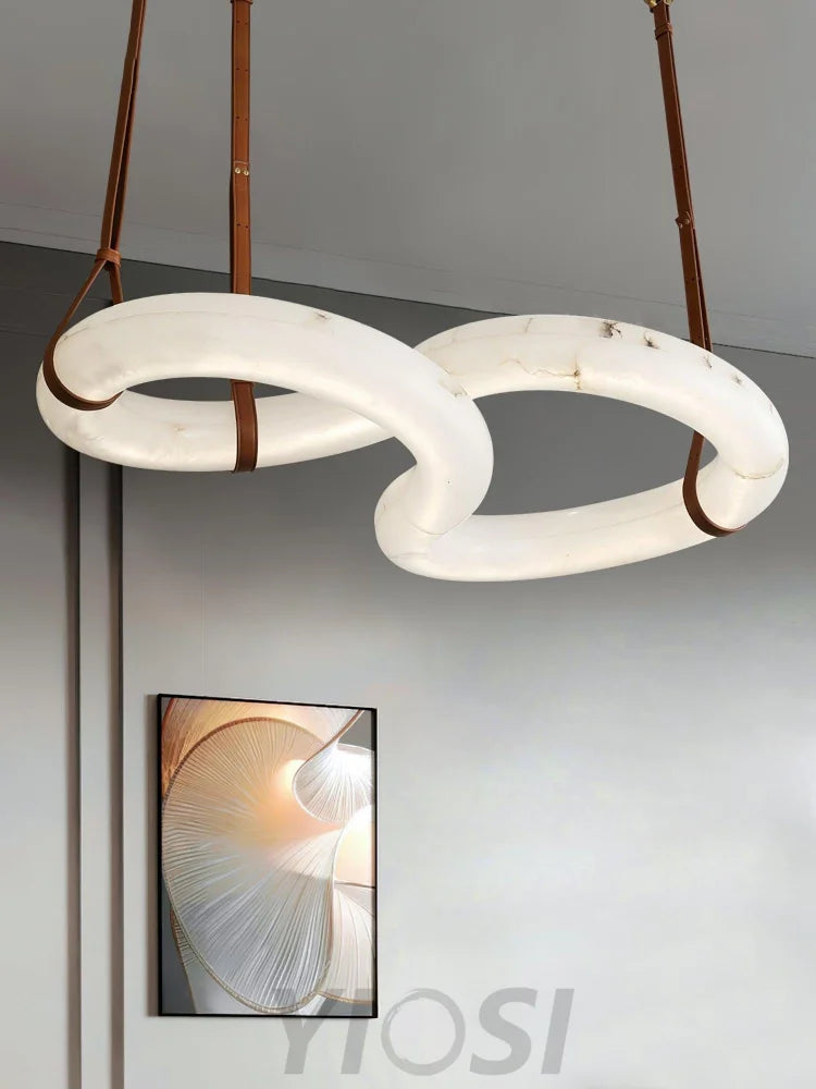 Infinity Alabaster Chandelier - Alabaster, Alabaster Chandelier-1-Yiosilamp