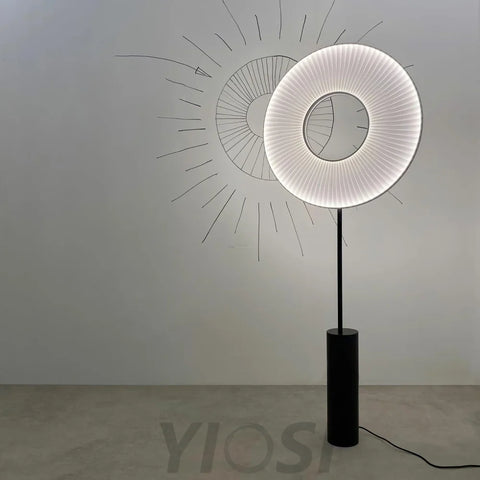 Iris Totem Floor Lamp with Different Plug - Fabric-1-Yiosilamp