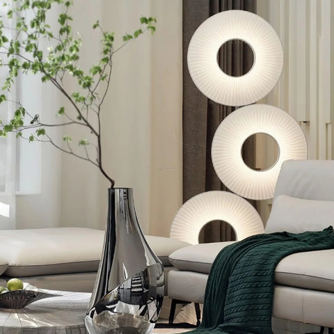 Iris Totem Floor Lamp with Different Plug - Fabric-1-Yiosilamp