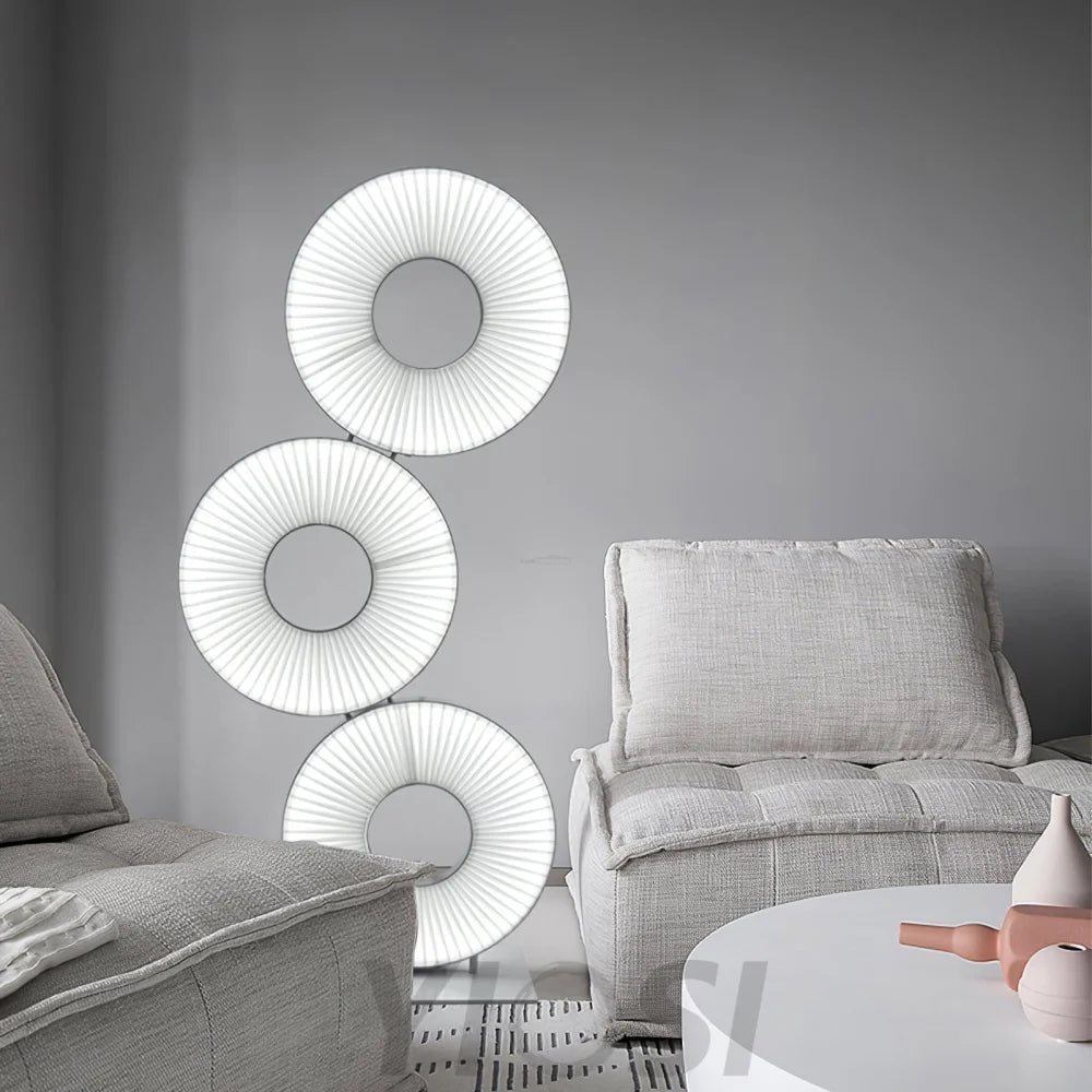 Iris Totem Floor Lamp with Different Plug - Fabric-1-Yiosilamp