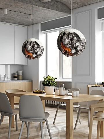 Irregular Planet Pendant ∅ 11.8″ - Foam-1-Yiosilamp