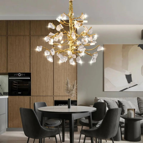 Jacky Modern Glass Branch Chandelier For Living Room Bedroom Dining Chandeliers For Dining Room