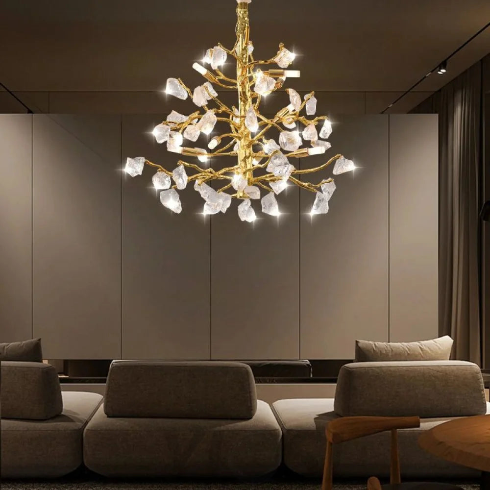 Jacky Modern Glass Branch Chandelier For Living Room Bedroom Dining Chandeliers For Dining Room