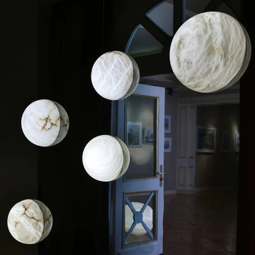 James Alabaster Hemisphere Wall Sconce 7.9’’ D