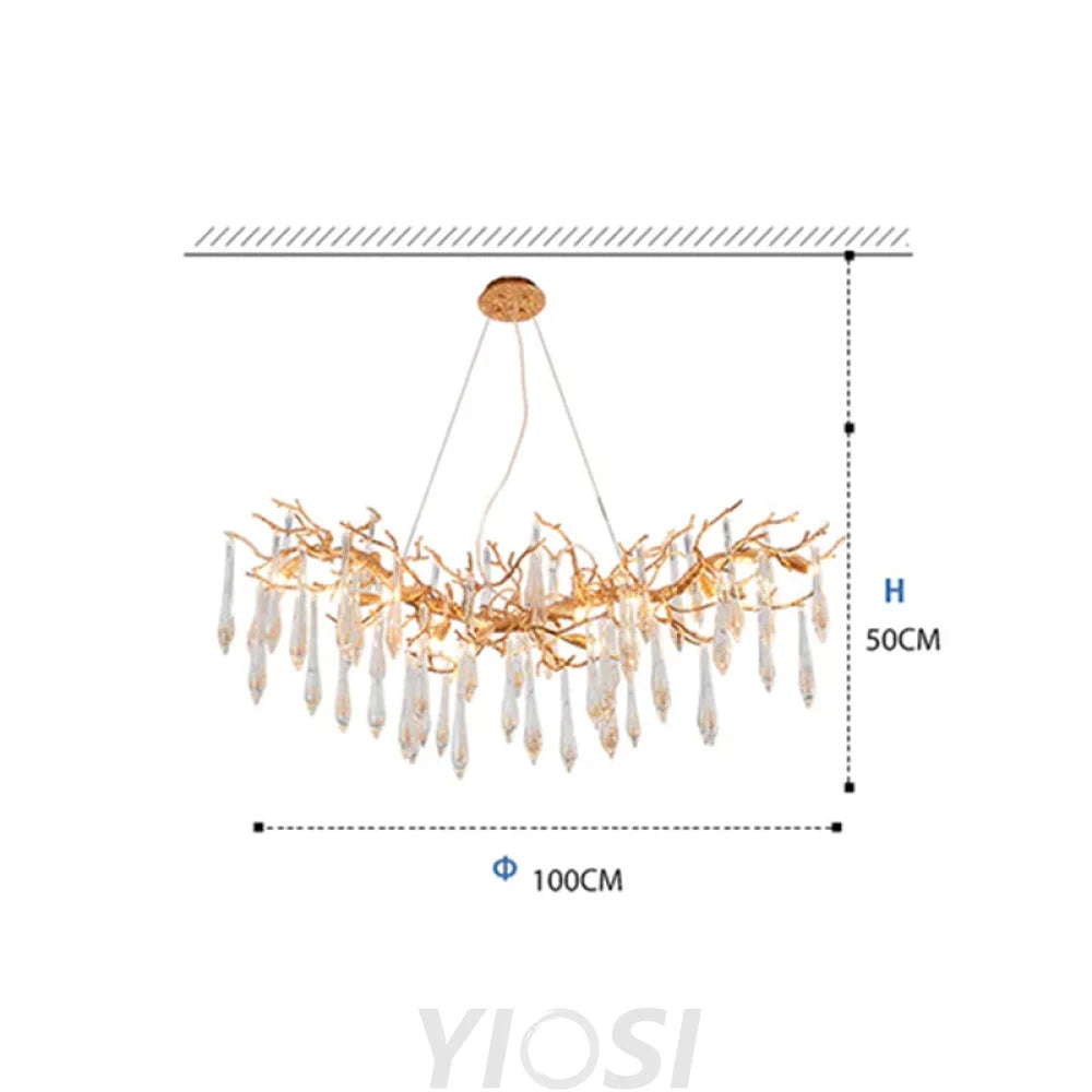 Jana Postmodern Crystal Creative Branch Chandelier