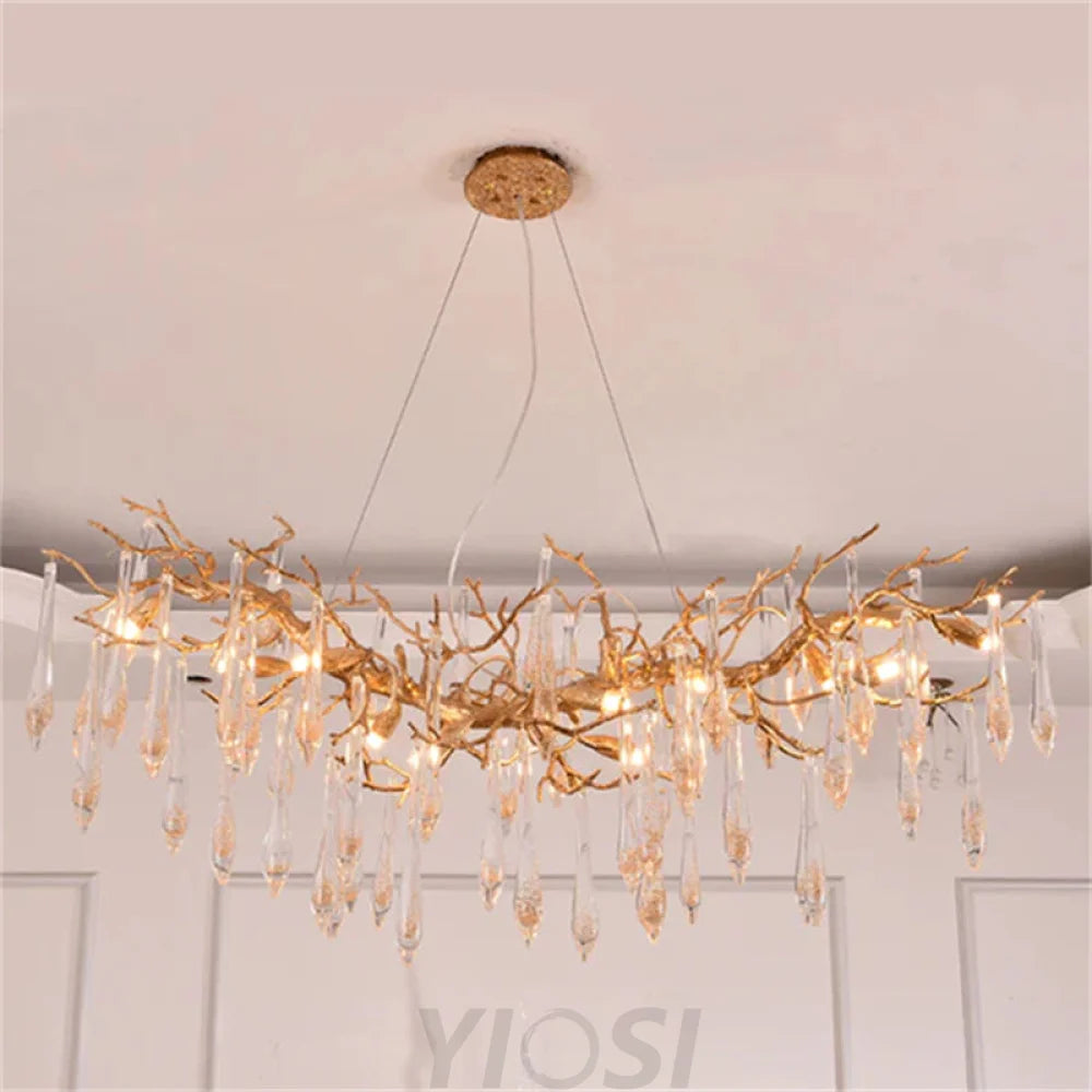 Jana Postmodern Crystal Creative Branch Chandelier 47.24’’L