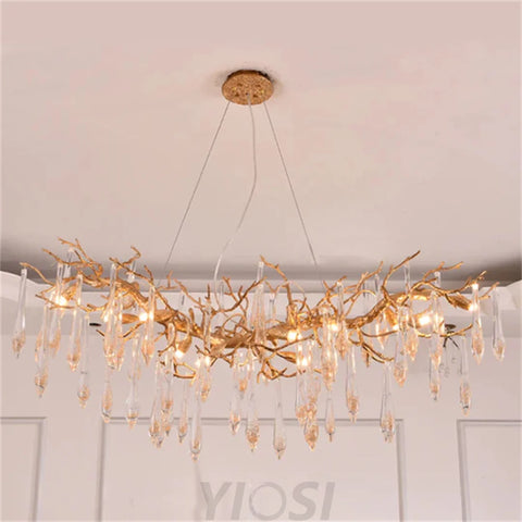 Jana Postmodern Crystal Creative Branch Chandelier 47.24’’L