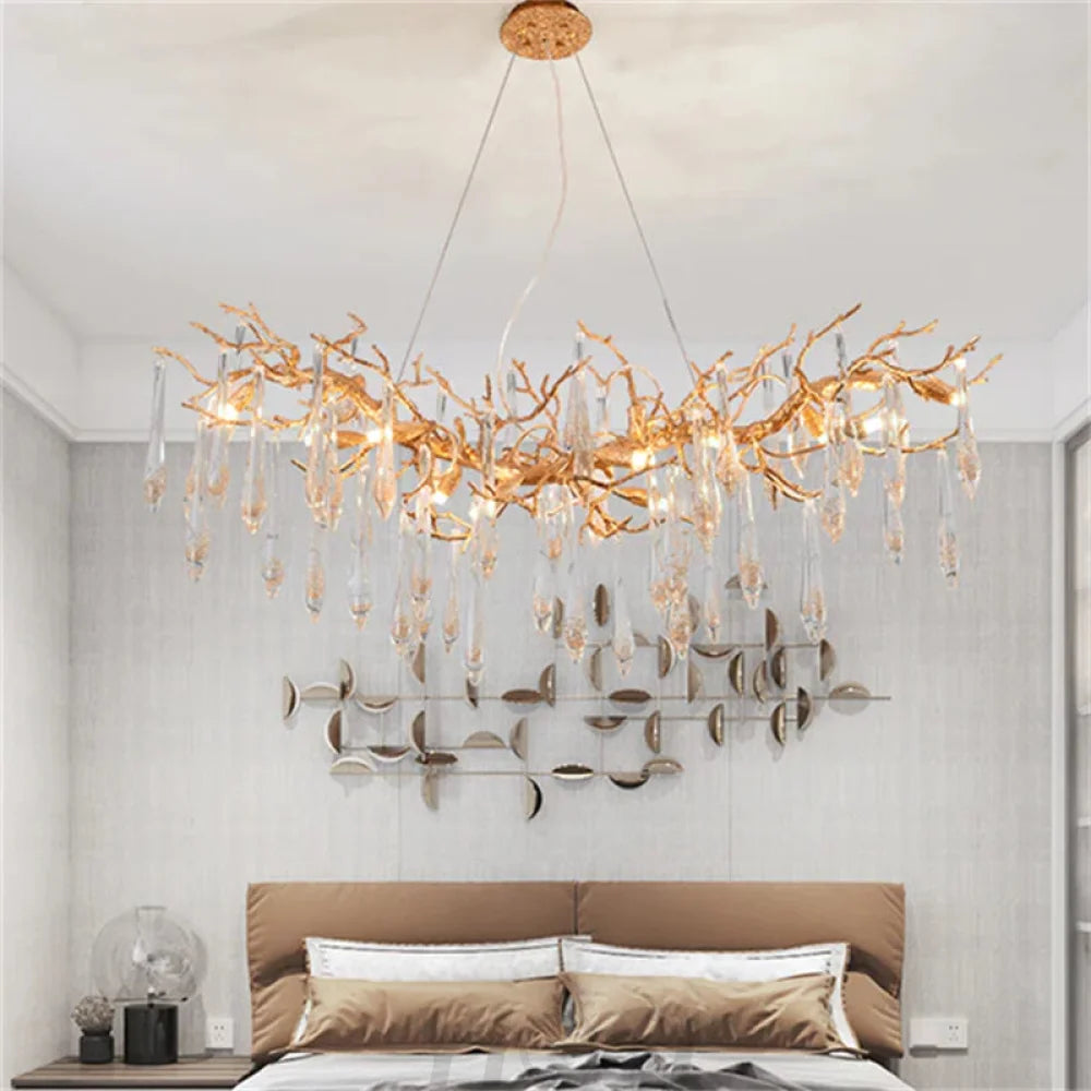 Jana Postmodern Crystal Creative Branch Chandelier 59.06’’L