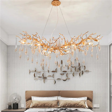 Jana Postmodern Crystal Creative Branch Chandelier 59.06’’L
