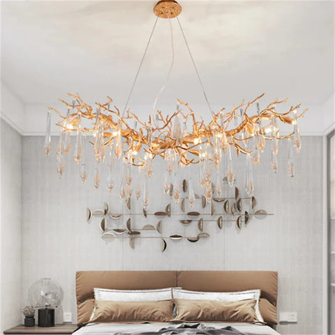 Jana Postmodern Crystal Creative Branch Chandelier 59.06’’L