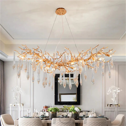 Jana Postmodern Crystal Creative Branch Chandelier