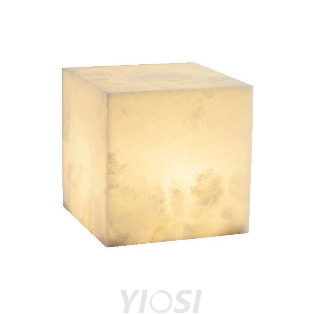 Janet Alabaster Cubic Table Lamp Bedside