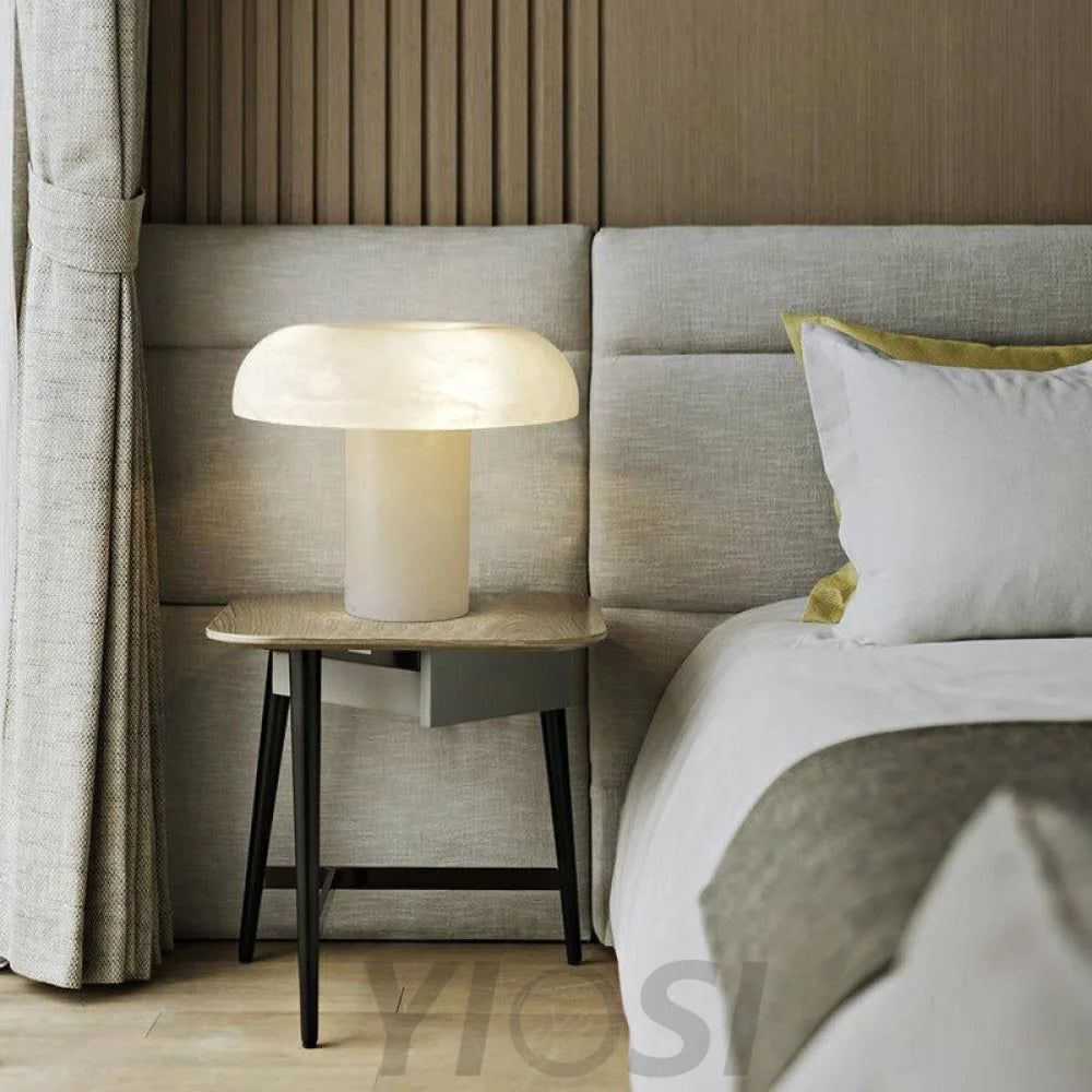 Janet Alabaster Mushroom Bedside Table Lamp