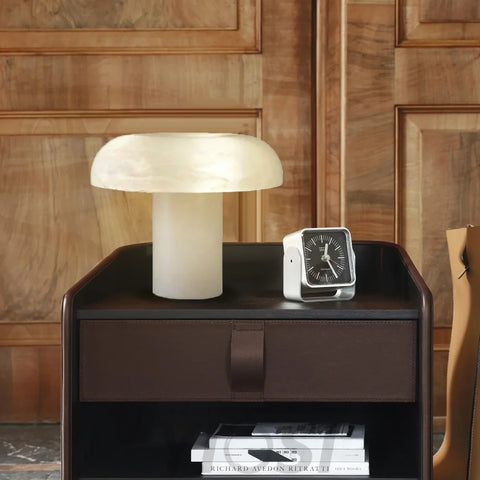 Janet Alabaster Mushroom Bedside Table Lamp