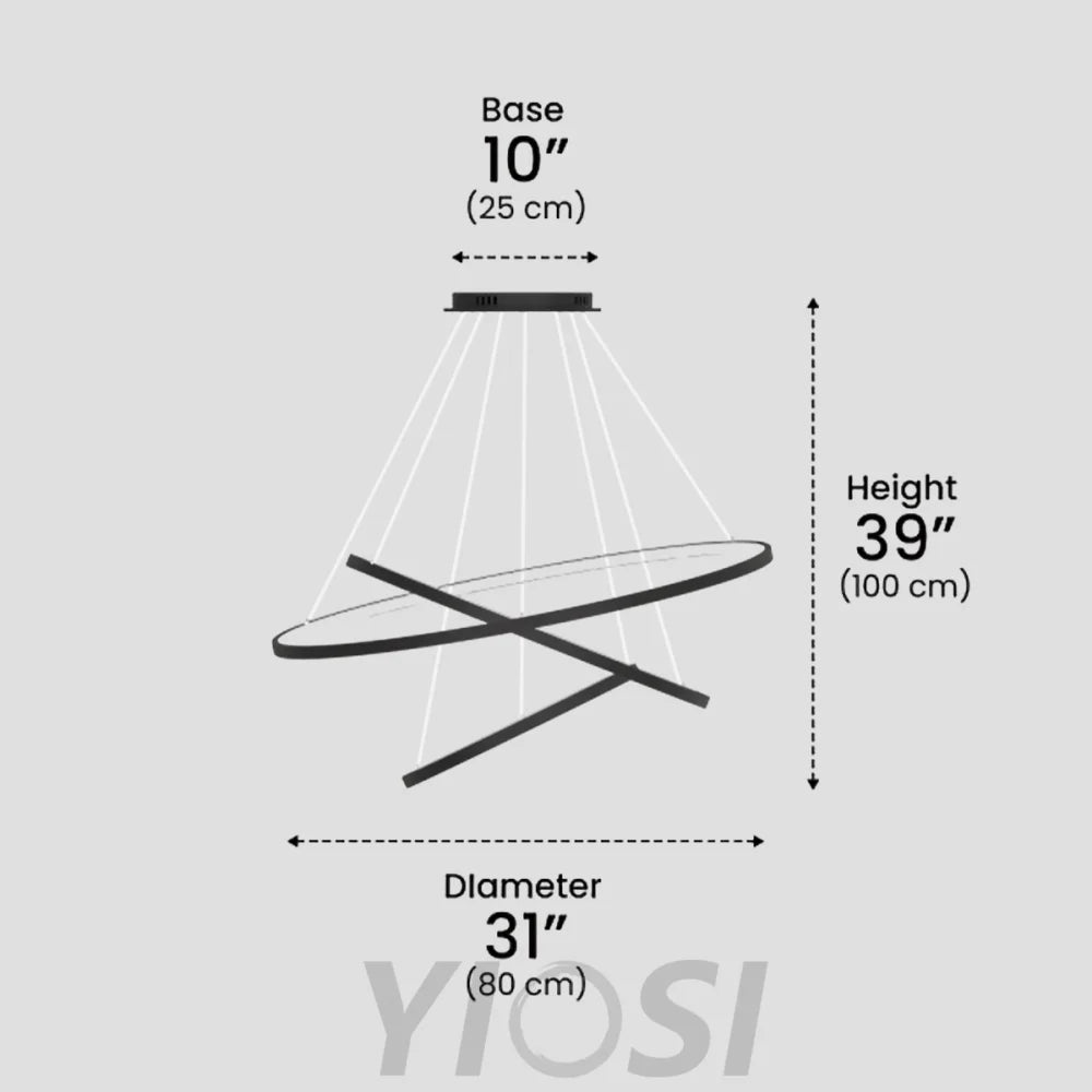 Janet Modern Hanging Chandelier - Straps-1-Yiosilamp