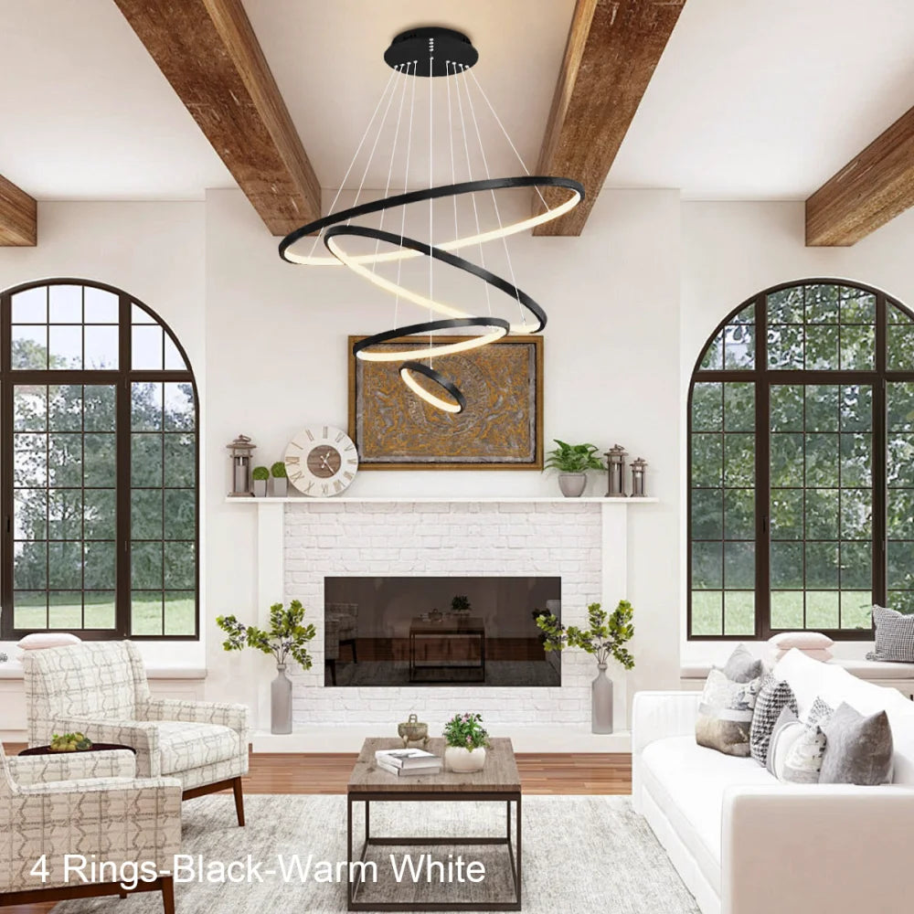 Janet Modern Hanging Chandelier - Straps-1-Yiosilamp