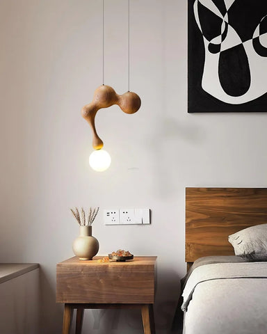 Jenna Wooden Pendant - Wood-1-Yiosilamp