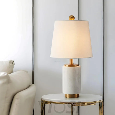 Joan Marble Table Lamp ∅ 11″ - Alabaster-1-Yiosilamp