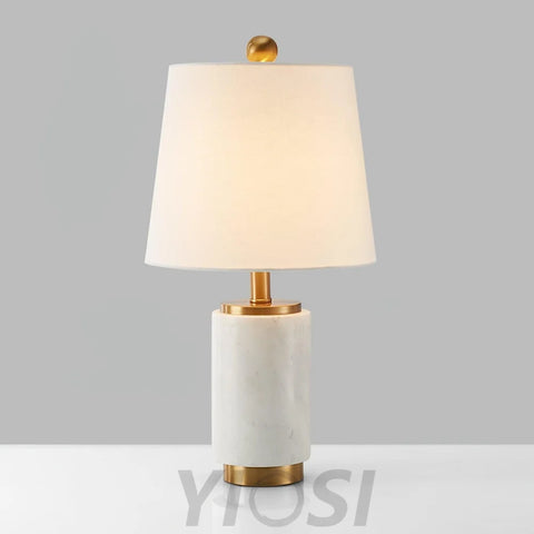 Joan Marble Table Lamp ∅ 11″ - Alabaster-1-Yiosilamp