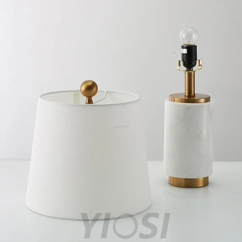 Joan Marble Table Lamp ∅ 11″ - Alabaster-1-Yiosilamp