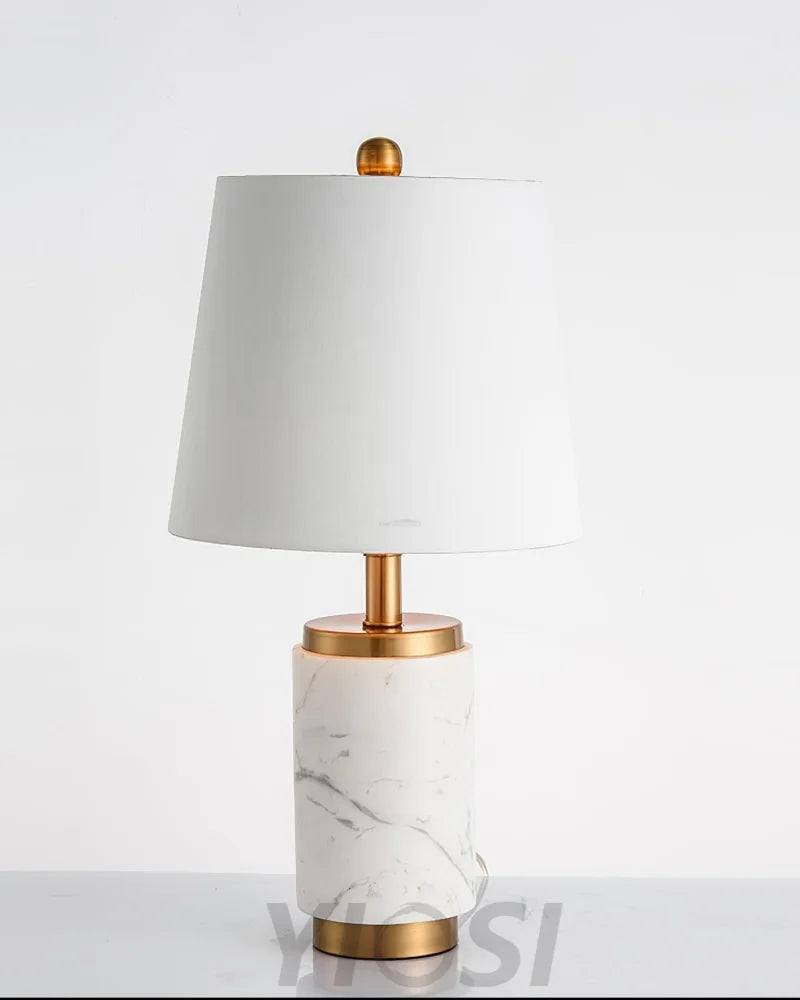 Joan Marble Table Lamp ∅ 11″ - Alabaster-1-Yiosilamp