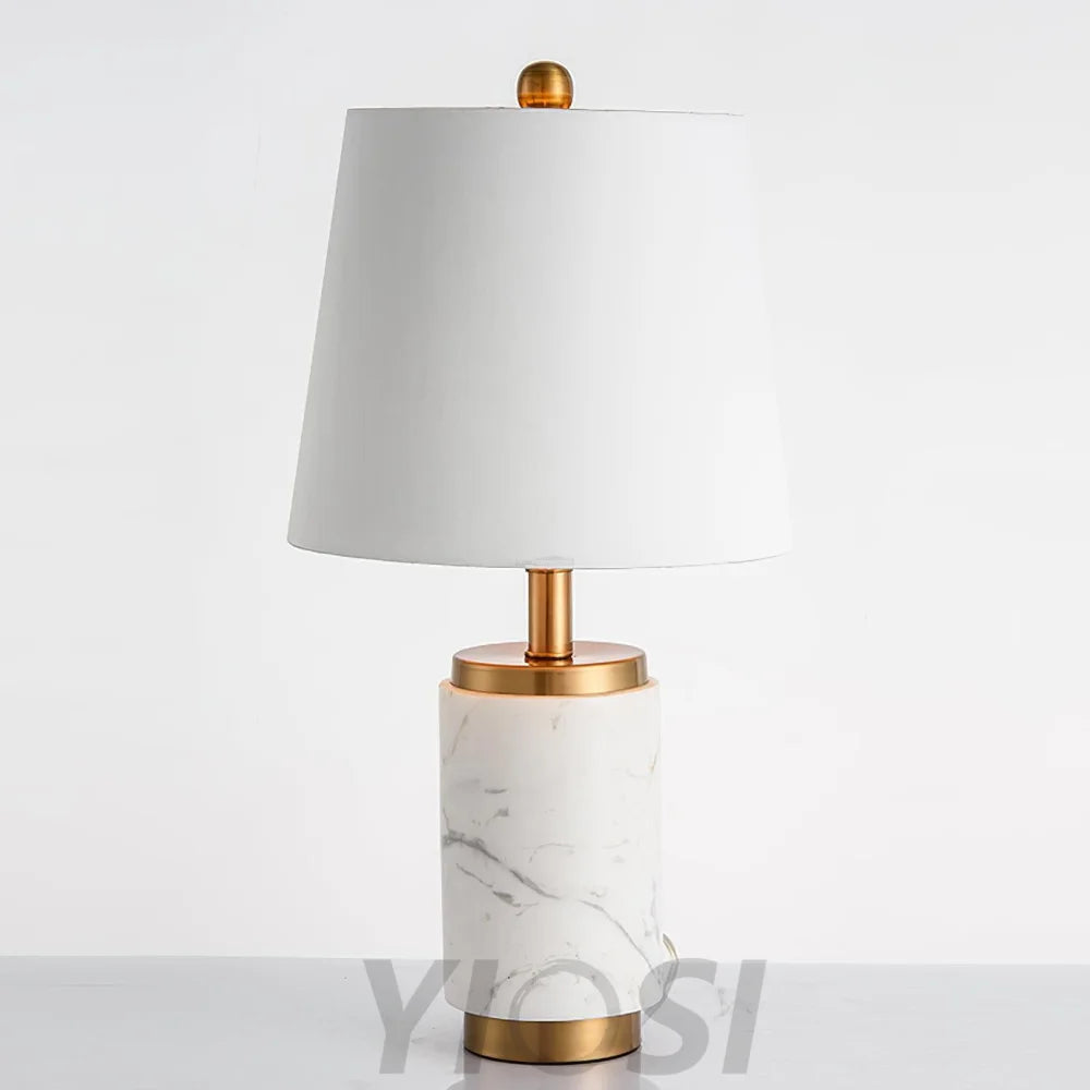 Joan Marble Table Lamp ∅ 11″ - Alabaster-1-Yiosilamp