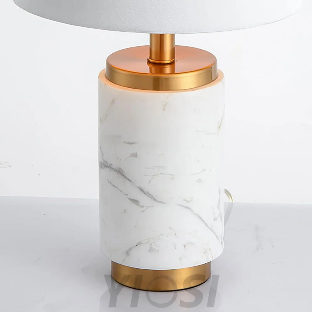 Joan Marble Table Lamp ∅ 11″ - Alabaster-1-Yiosilamp