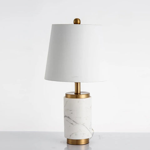 Joan Marble Table Lamp ∅ 11″ - Alabaster-1-Yiosilamp