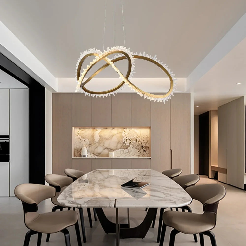 Jonas Modern Round Crystal Chandelier