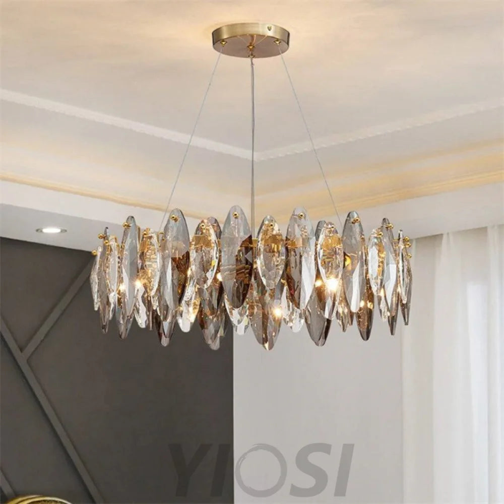 Jonas Modern Round Crystal Chandelier