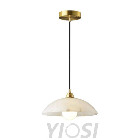 Joni Alabaster Dome Pendant Light Hanging For Living Room