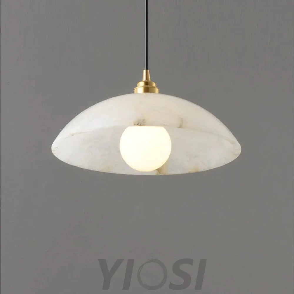 Joni Alabaster Dome Pendant Light Hanging For Living Room