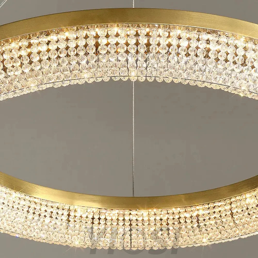 Joyce Modern Bergamo 3-Tier Crystal Ring Chandelier Chandeliers